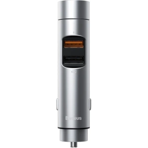 Hurtownia GSM - Transmiter FM Baseus Energy Column, Bluetooth 5.0, 2x USB, 18W (srebrny) - BSU1957SLV - {ean13} - Hurt