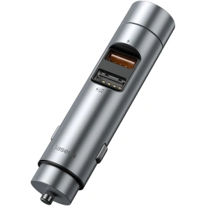 Hurtownia GSM - Transmiter FM Baseus Energy Column, Bluetooth 5.0, 2x USB, 18W (srebrny) - BSU1957SLV - {ean13} - Hurt