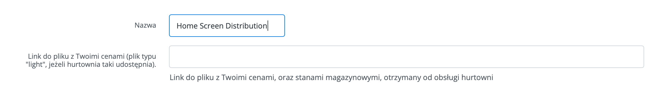 Baselinker XML-light settings