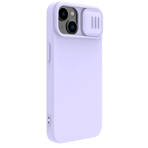 Zbliżenie na etui Nillkin CamShield Silky, ukazujące teksturę silikonu.