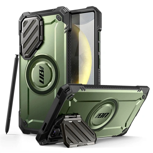 Etui Supcase Unicorn Beetle XT MagSafe w zielonym kolorze dla Samsung Galaxy S25 Ultra