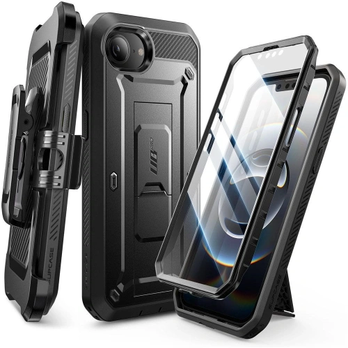 Etui Supcase Unicorn Beetle Pro w kolorze czarnym, idealne dla Apple iPhone 16e.