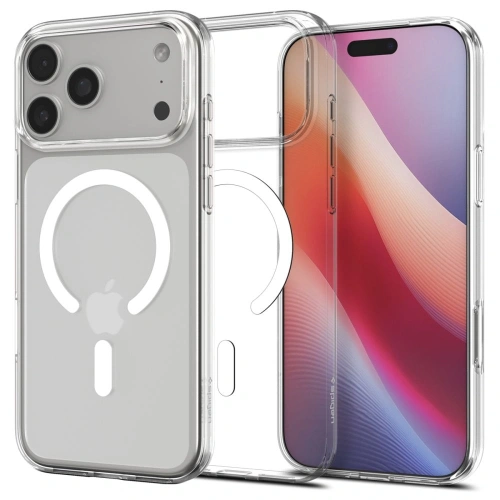 Etui Spigen Liquid Crystal Mag MagSafe w kolorze przezroczystym, idealne do iPhone 17 Pro.