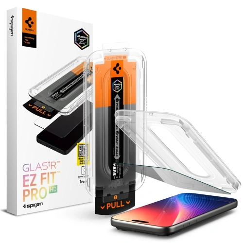 Szkło prywatyzujące Spigen Glas.tr ez Fit Pro na iPhone 16 Pro, idealne do ochrony prywatności.