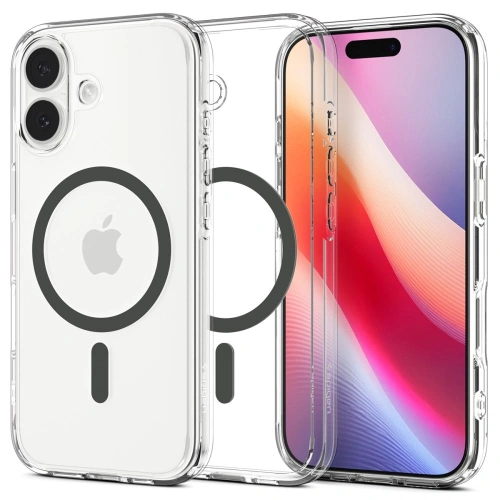 Etui Spigen Ultra Hybrid MagSafe w kolorze przezroczystym, idealnie dopasowane do iPhone 17.