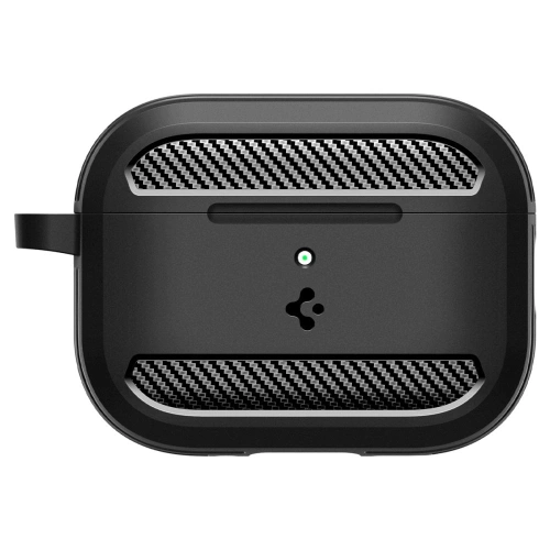 Zbliżenie na etui Spigen Rugged Armor, pokazujące teksturę materiału TPU