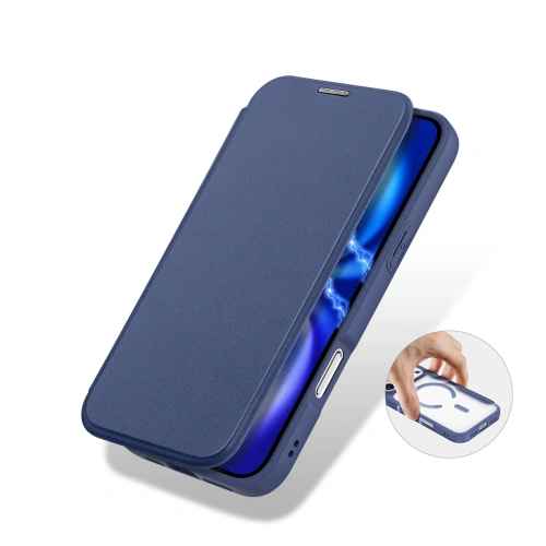 Widok na etui Dux Ducis z klapką, z funkcją MagSafe dla iPhone 17 Pro