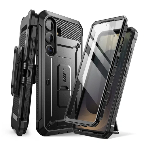 Etui Supcase Unicorn Beetle Pro w kolorze czarnym, idealne do Samsung Galaxy S25 FE.