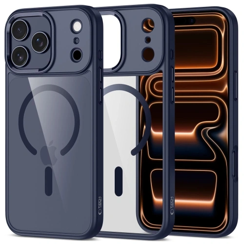 Etui Tech-Protect MagMat MagSafe w kolorze deep blue, idealne dla Apple iPhone 17 Pro.