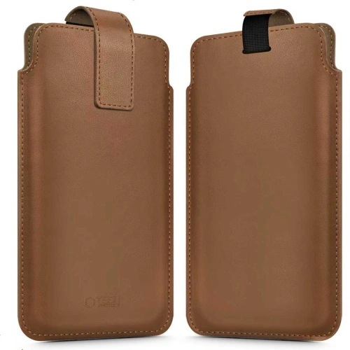 Wsuwka Tech-Protect SM65 w brązowym kolorze, idealna dla telefonów 6.0-6.9 cala.