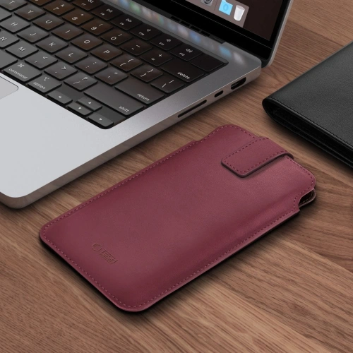 Ekologiczna skóra wsuwki Tech-Protect SM65, zapewniająca trwałość i styl.