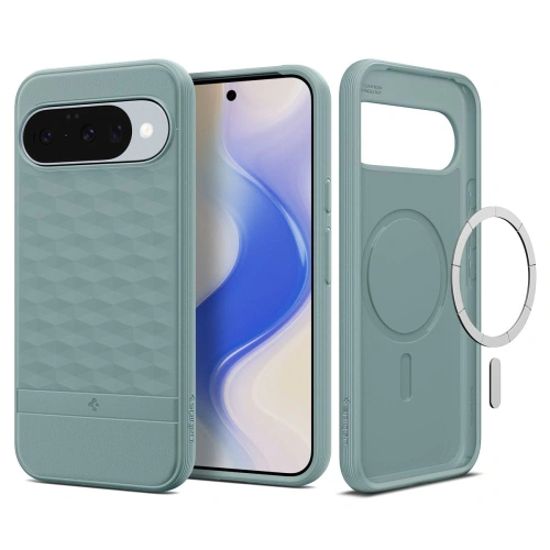 Etui Spigen Parallax MagSafe w kolorze sage green dla Google Pixel 10