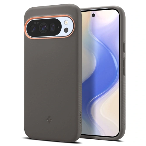 Zbliżenie na etui Spigen Nano Pop Mag, ukazujące teksturę materiału poliuretanowego