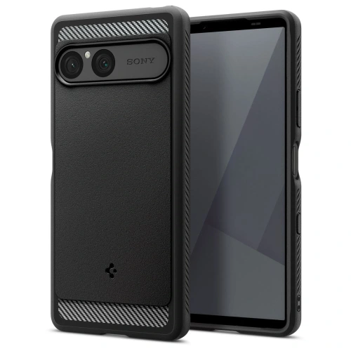 Etui Spigen Rugged Armor w kolorze matte black, idealne do Sony Xperia 10 VII