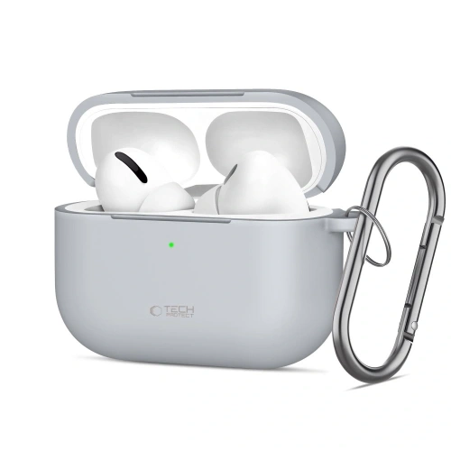 Etui Tech-Protect Silicone Hook w kolorze crayon grey dla Apple AirPods Pro 3