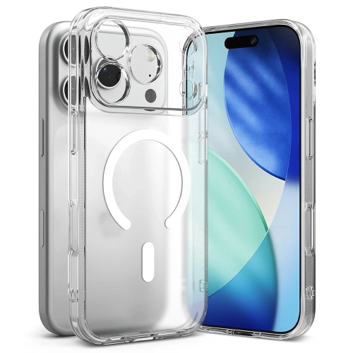 Etui Ringke Fusion Magnetic do iPhone 17 Pro Max w przezroczystym kolorze, idealne dla miłośników minimalistycznego stylu.