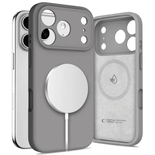 Etui Tech-Protect Silicone MagSafe w kolorze ciemnoszarym na Apple iPhone 17 Pro Max