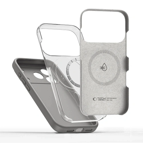 Zbliżenie na etui Tech-Protect, pokazujące jego silikonowy materiał