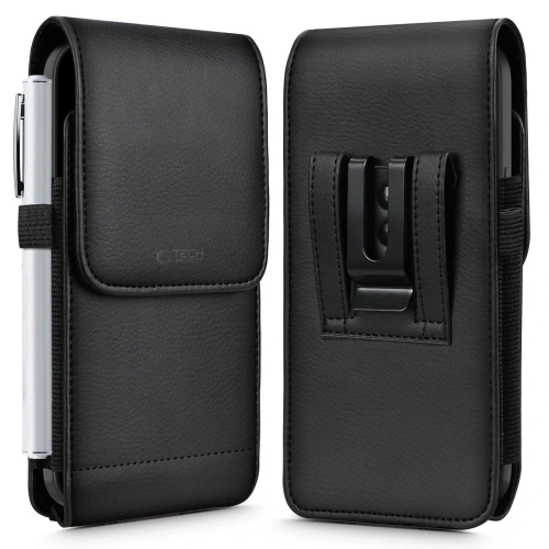 Etui Tech-Protect SM75 w kolorze czarnym, idealne do smartfonów o przekątnej 5.8-6.8 cala.