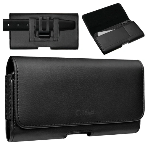 Zbliżenie na klapkę etui Tech-Protect SM80 z ekologicznej skóry.