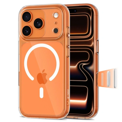 Etui Tech-Protect Magpeak MagSafe CC w przezroczystym kolorze, idealnie dopasowane do iPhone 17 Pro Max