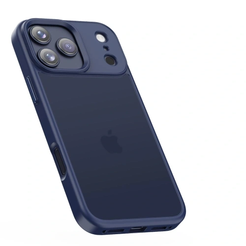 Etui Tech-Protect MagMat w głębokim niebieskim kolorze, idealnie dopasowane do iPhone 17 Pro Max.