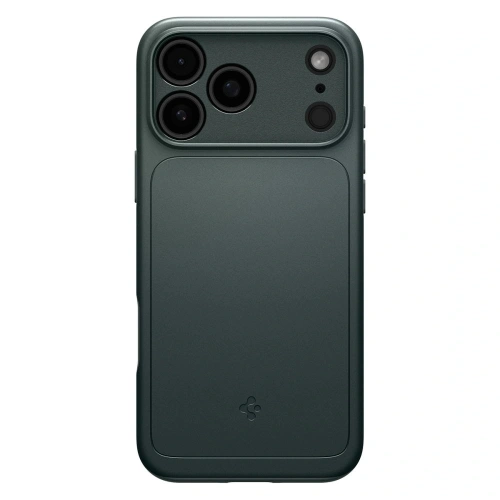 Szczegóły etui Spigen Thin Fit Mag w kolorze zielonym, z bliska