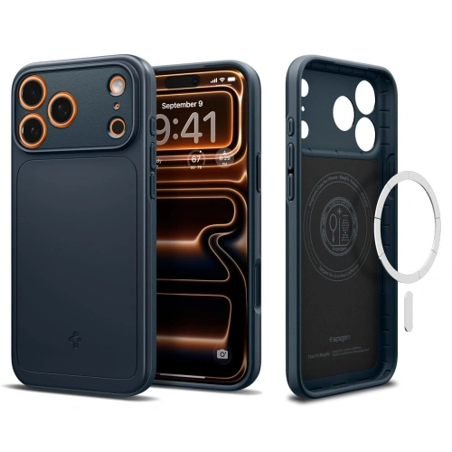 Etui Spigen Thin Fit Mag w kolorze gunmetal dla iPhone 17 Pro Max