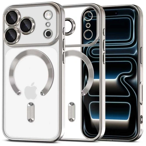 Etui Tech-Protect Flexair Magflex w kolorze srebrnym, idealne do iPhone 17 Pro.