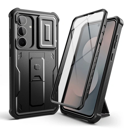 Etui Tech-Protect Flexair Kevlar Cam w kolorze czarnym, idealne dla Samsung Galaxy S25 FE