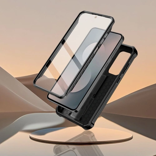 Etui Tech-Protect na tle neutralnym, prezentujące elegancki czarny design