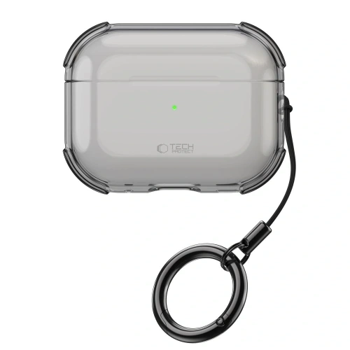 Zbliżenie na szare etui Tech-Protect Flexair Bounce z logo marki
