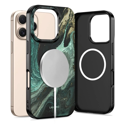 Zielone etui z poliwęglanu, idealne dopasowanie do iPhone 16 Pro Max