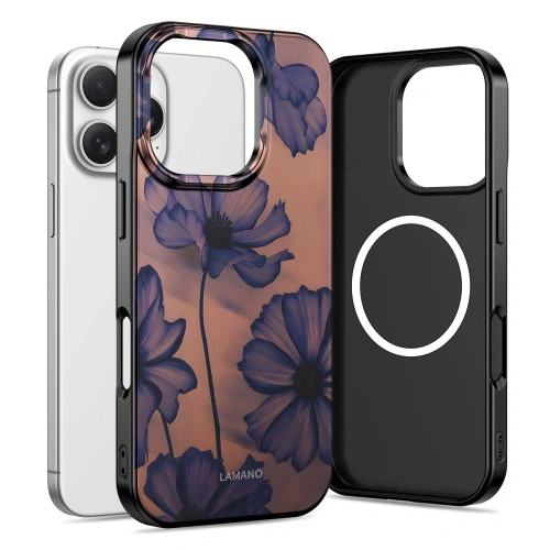Etui Tech-Protect Flexair Lamano Magsafe w kolorze fioletowym, idealne do iPhone 16 Pro.