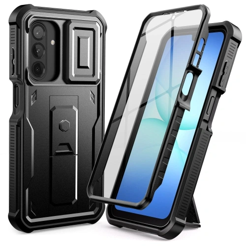 Etui Tech-Protect Kevlar Cam+ w kolorze czarnym, idealnie dopasowane do Samsung Galaxy A17.
