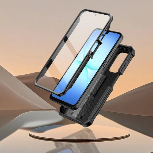 Etui Tech-Protect zamontowane na Samsung Galaxy A17, prezentujące elegancki wygląd.