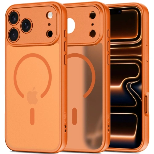 Etui Tech-Protect BasicMag MagSafe w kolorze cosmic orange, idealne do Apple iPhone 17 Pro
