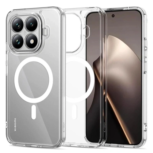 Etui Tech-Protect Flexair Hybrid MagSafe do Xiaomi 15T Pro w przezroczystym kolorze, idealnie dopasowane do telefonu.