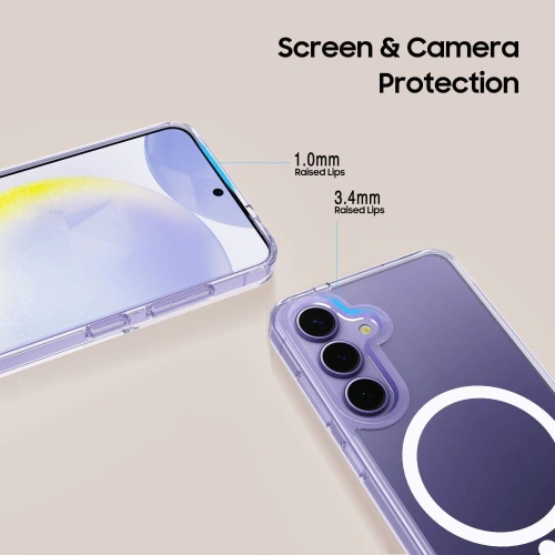 Etui Tech-Protect Flexair zamontowane na Xiaomi 15T Pro, prezentujące przezroczysty design.