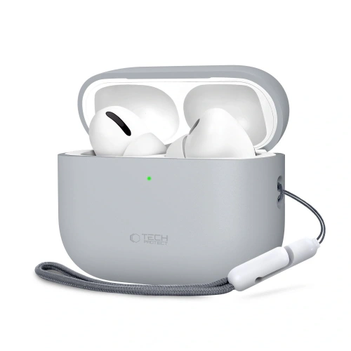 Etui Tech-Protect Silicone w kolorze crayon grey, idealne dla Apple AirPods Pro 3