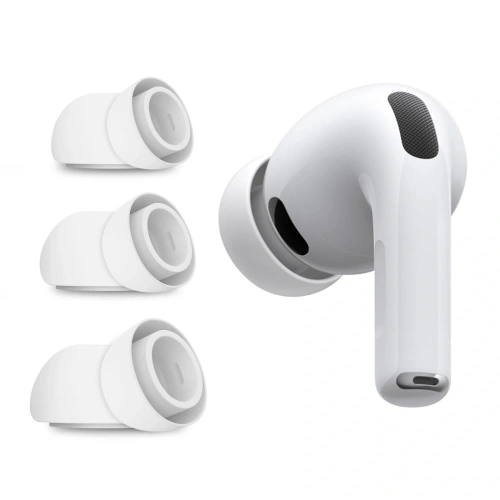 Etui Tech-Protect Ear Tips w białym kolorze, idealne dla Apple AirPods Pro 3.