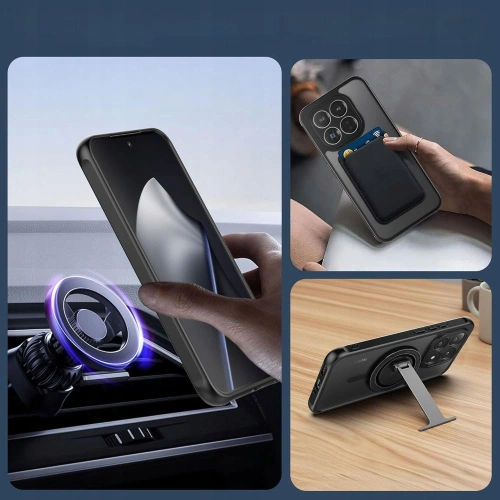 Zbliżenie na etui Tech-Protect, ukazujące teksturę i wykończenie matte black.