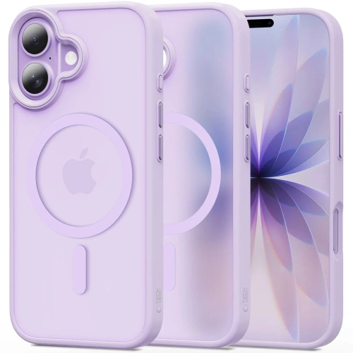 Etui Tech-Protect Magmat MagSafe w kolorze matte lavender, idealne do Apple iPhone 17.