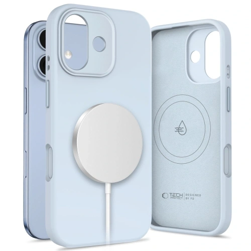 Etui Tech-Protect Uniq MagSafe w kolorze mist blue, idealne do Apple iPhone 17.