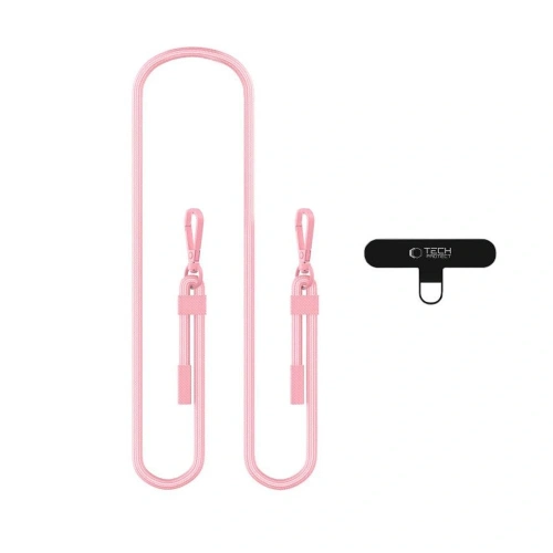 Smycz Tech-Protect C5se w kolorze baby pink, idealna do noszenia na co dzień.