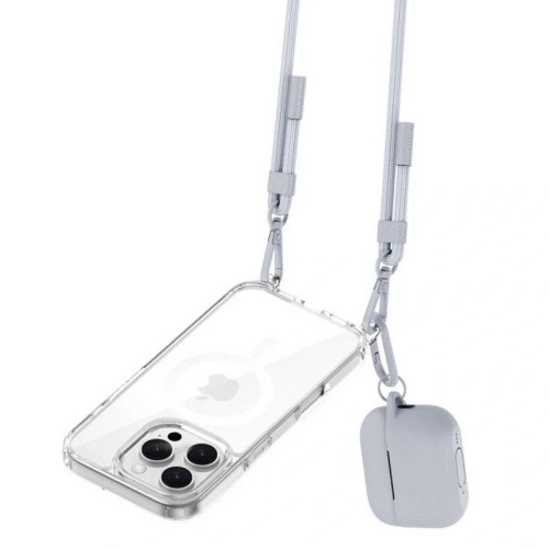 Smycz Tech-Protect C5se z bliska, ukazująca detale i wykończenie w odcieniu stali.
