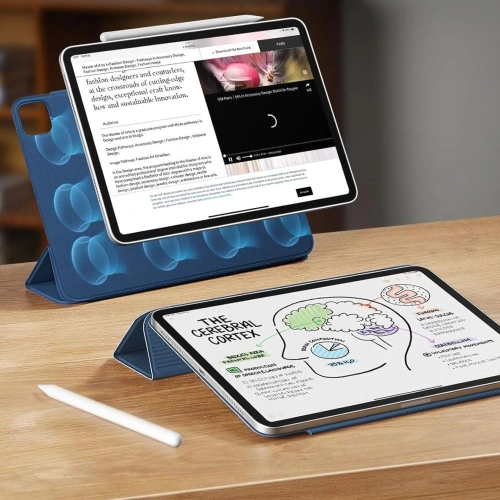 Etui ESR Rebound Magnetic w użyciu, chroniące iPad Pro 13” przed uszkodzeniami.