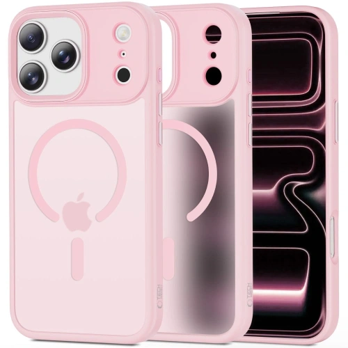 Etui Tech-Protect MagMat MagSafe w kolorze matte pink, idealne do iPhone 17 Pro