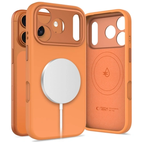 Etui Tech-Protect Uniq MagSafe w kolorze cosmic orange, idealne do Apple iPhone 17 Pro Max.