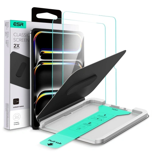 Szkło hartowane ESR Ultrafit na iPad Pro 11”, idealne do ochrony ekranu.